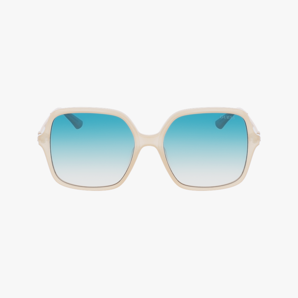 Lunettes de soleil femme GU7845 beige/bleu cristal - Vue de face