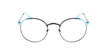 LUNETTES DE VUE femme MELINA noir/turquoise - Vue de face