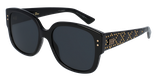 LUNETTES DE SOLEIL femme LADYDIORSTUDS noir/bleu - vue de 3/4