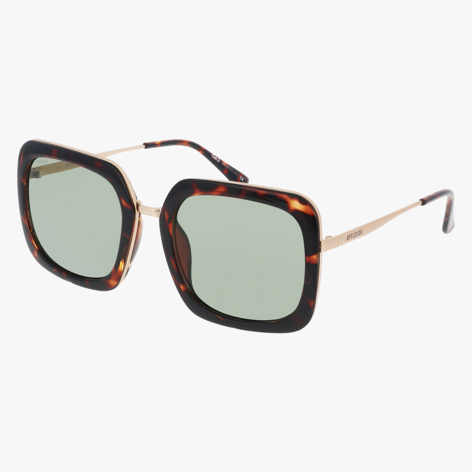 Lunettes de soleil femme IMMA écaille/dorée - Vue de face