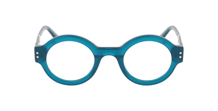 Lunettes de vue femme CARACTÈRES DIPLOMATE turquoise - Vue de face