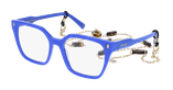 Lunettes de vue femme CARACTÈRES EFFRONTEE bleu - Vue de face