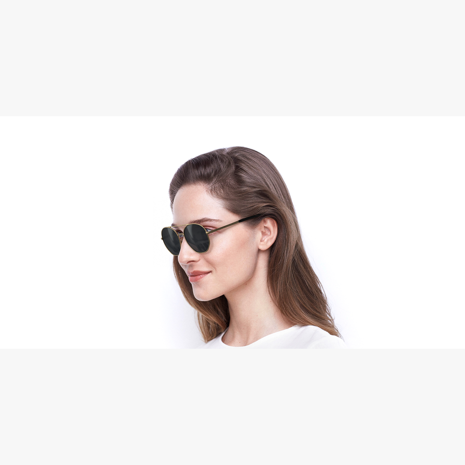 Lunettes de soleil femme MARC 327/S gris - Vue de 3/4