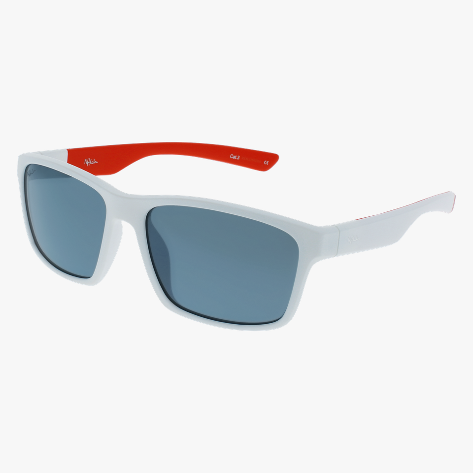 Lunettes de soleil homme AUSTIN POLARIZED blanc/rouge - Vue de face