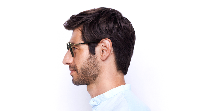 LUNETTES DE SOLEIL homme GG610SK doré - Vue de côté