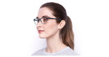 Lunettes de vue femme RZERO9 bleu - Vue de 3/4