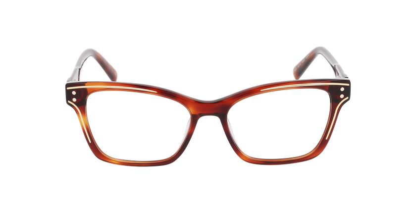 Lunettes de vue femme CARACTÈRES CHANCEUSE écaille/dorée - Vue de face