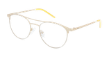 Lunettes de vue femme MAGIC 151 blanc/dorée - Vue de face