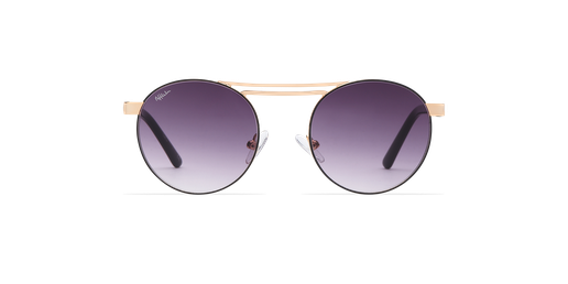 LUNETTES DE SOLEIL femme ROMY noir/doréVue de face