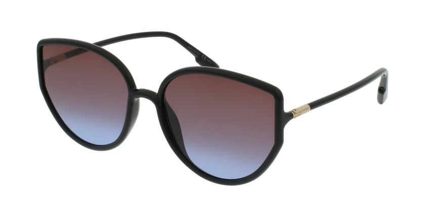 LUNETTES DE SOLEIL femme SOSTELLAIRE4 noir/bleu - vue de 3/4
