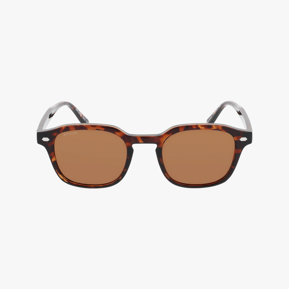 Lunettes de soleil homme NEVADA écaille - Vue de face