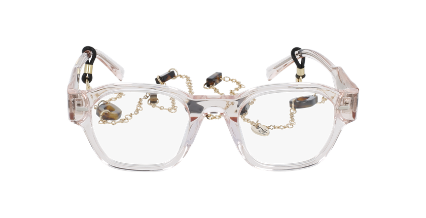 Lunettes de vue femme CARACTÈRES AUTHENTIQUE rose - Vue de face