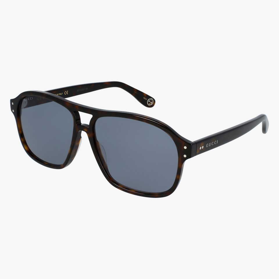 Lunettes de soleil homme GG0475S écaille - Vue de 3/4