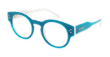 Lunettes de vue femme CARACTÈRES FIDÈLE bleu - Vue de face