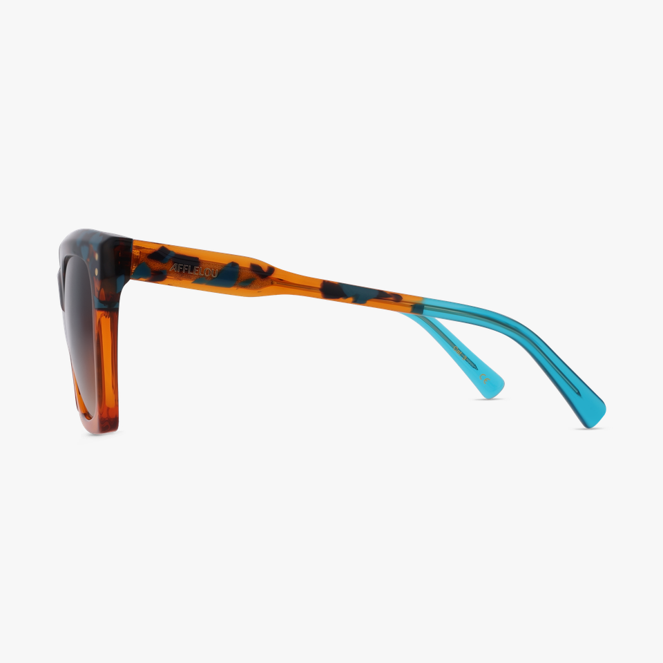 Lunettes de soleil femme ELEGANTE orange - Vue de face