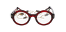 Lunettes de vue femme CARACTÈRES PERSPICACE rouge marbré