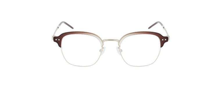 Lunettes de vue femme MAGIC 200 marron/dorée - Vue de face