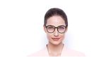 Lunettes de vue femme SIGHTO2 noir/bleu - Vue de face