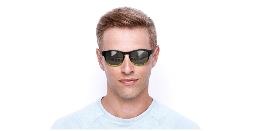 LUNETTES DE SOLEIL Pump noir/vert - Vue de face