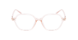 Lunettes de vue femme MAIWEN rose/dorée - Vue de face