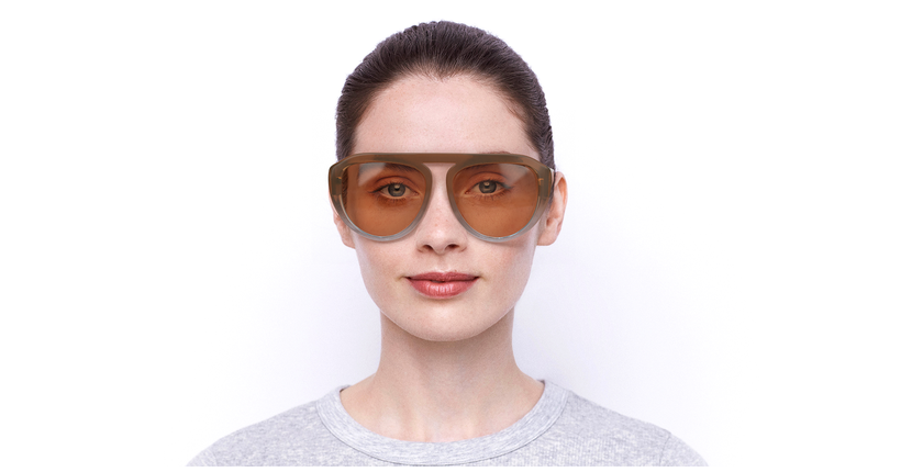 LUNETTES DE SOLEIL femme VS0021 beige - Vue de face