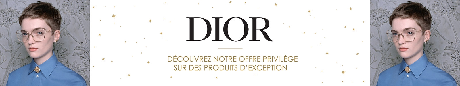 Femme portant des lunettes de vue Dior