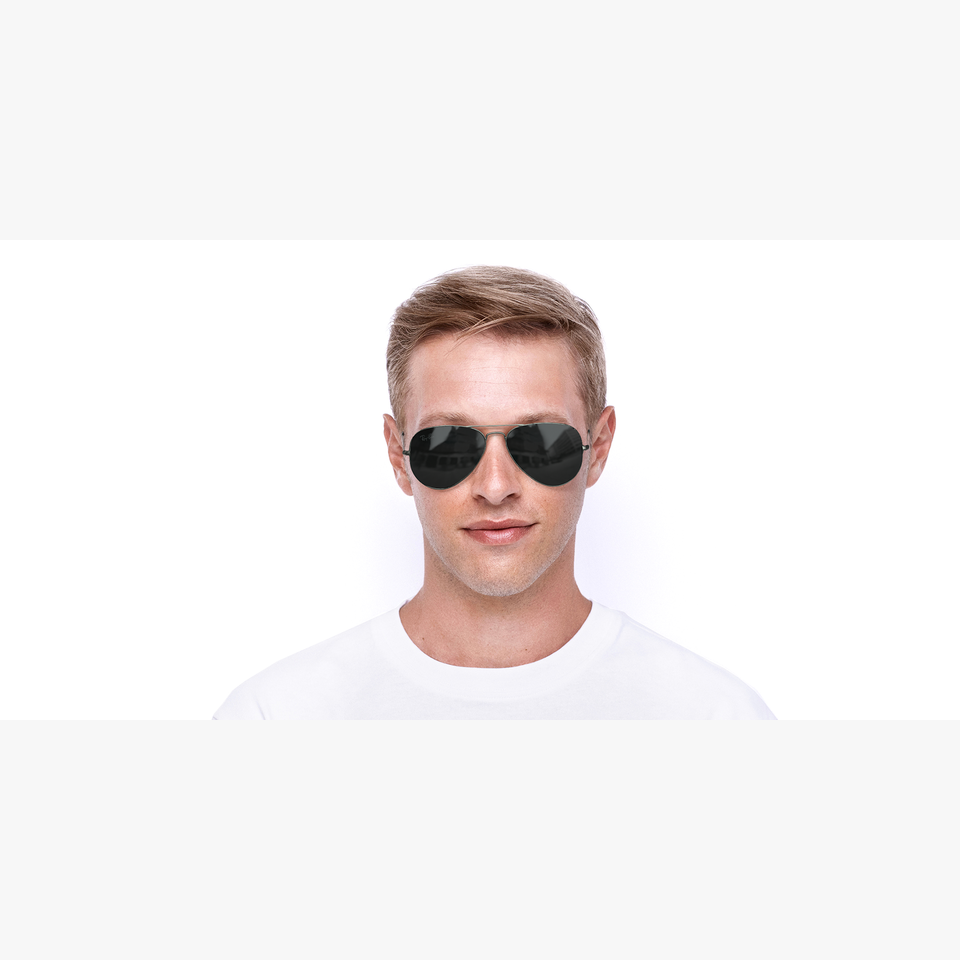 Lunettes de soleil AVIATOR L argenté - Vue de face