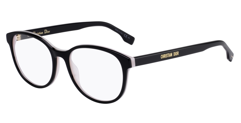 Lunettes de vue femme DIORETOILE1 noir/rose - Vue de 3/4