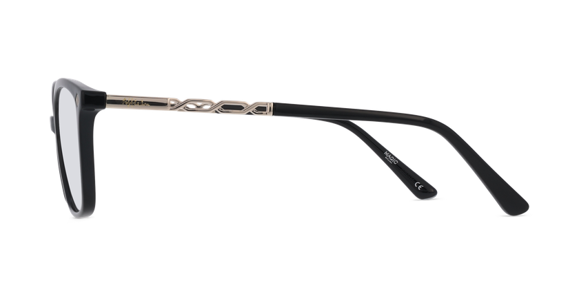 Lunettes de vue femme MAGIC255 noir/dorée - Vue de face