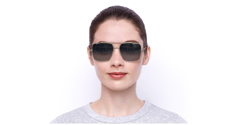 LUNETTES DE SOLEIL femme MARC 486/S doré - Vue de face