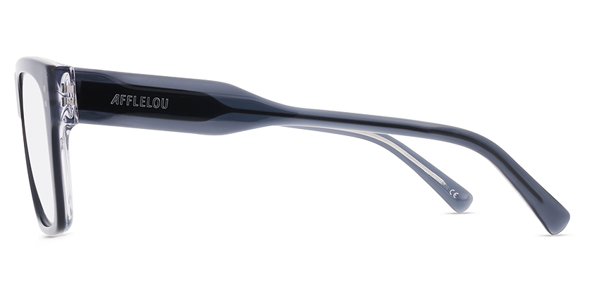 Lunettes de vue homme CARACTÈRES INGENIEUX gris/cristal - Vue de face