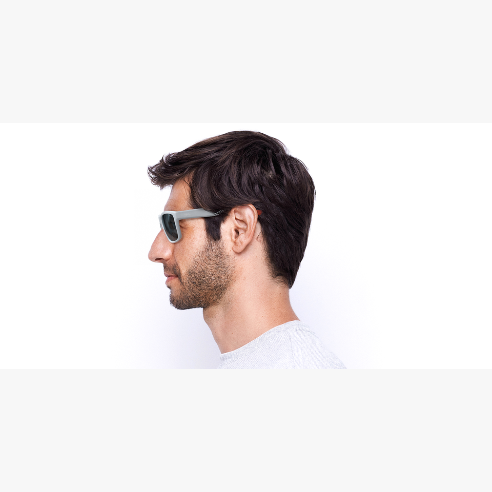 Lunettes de soleil homme AUSTIN POLARIZED blanc/rouge - Vue de côté