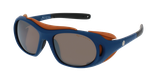 LUNETTES DE SOLEIL LANDMARK DHX0064 bleu foncé mat/marron - Vue de face