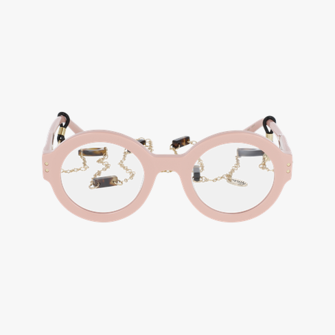 Lunettes de vue femme CARACTÈRES PERSPICACE rose/dorée