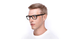Lunettes de vue homme TH1891 noir/bleu - Vue de 3/4
