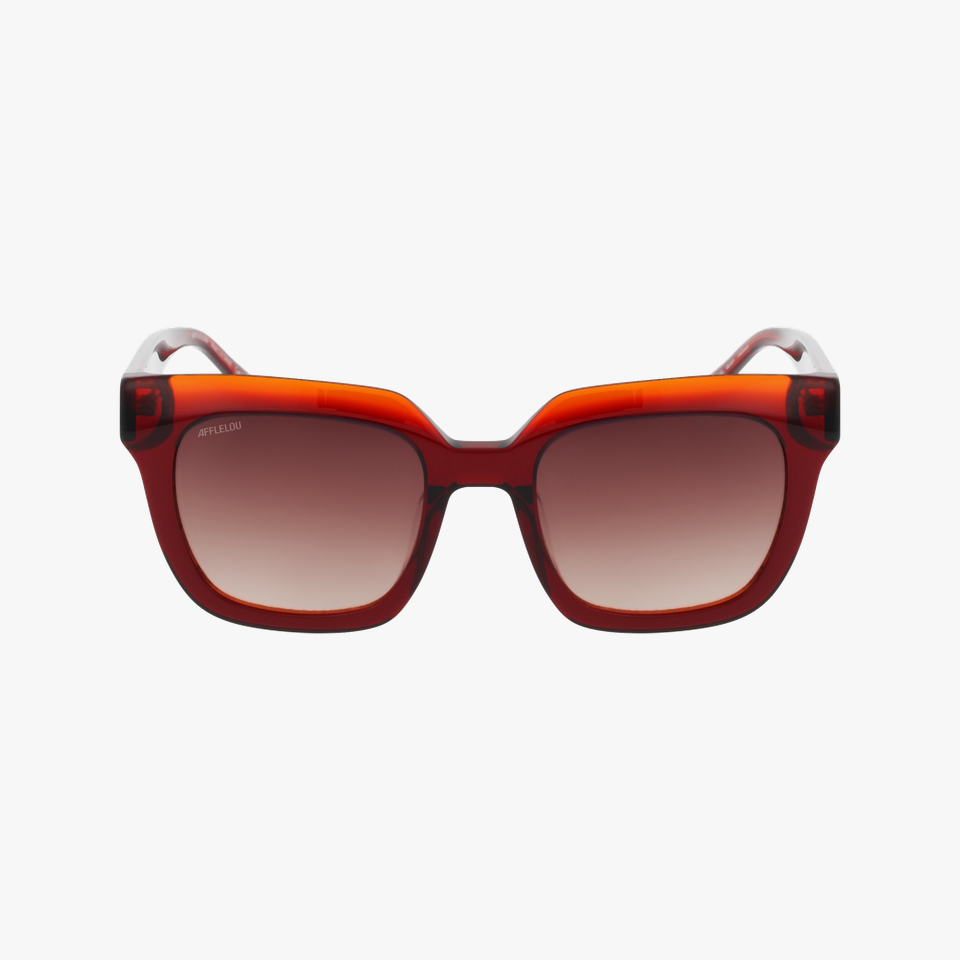 Lunettes de soleil femme LEONIE marron - Vue de face