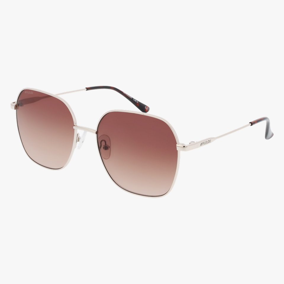 Lunettes de soleil femme LUELLA dorée - Vue de face