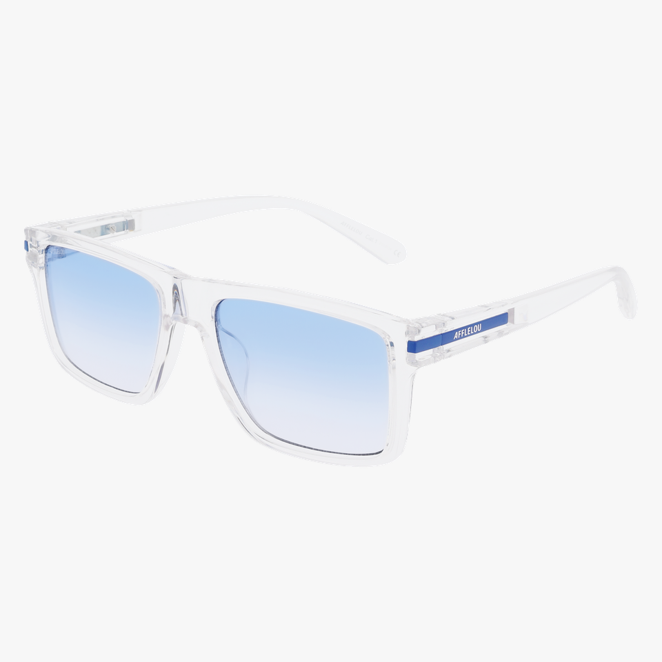 Lunettes de soleil homme JAVIER blanc - Vue de face