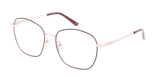 Lunettes de vue femme MADDIE marron/noir - Vue de face