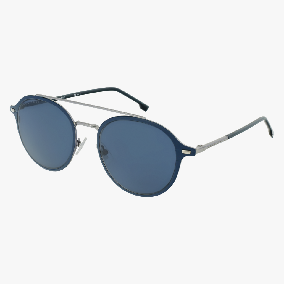 Lunettes de soleil homme 1179S argenté/bleu - Vue de face