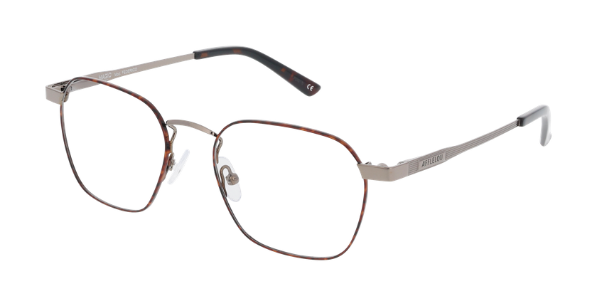 Lunettes de vue homme FEDERICO écaille/argenté - Vue de face