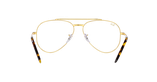Lunettes de vue NEW AVIATOR dorée - Vue de face