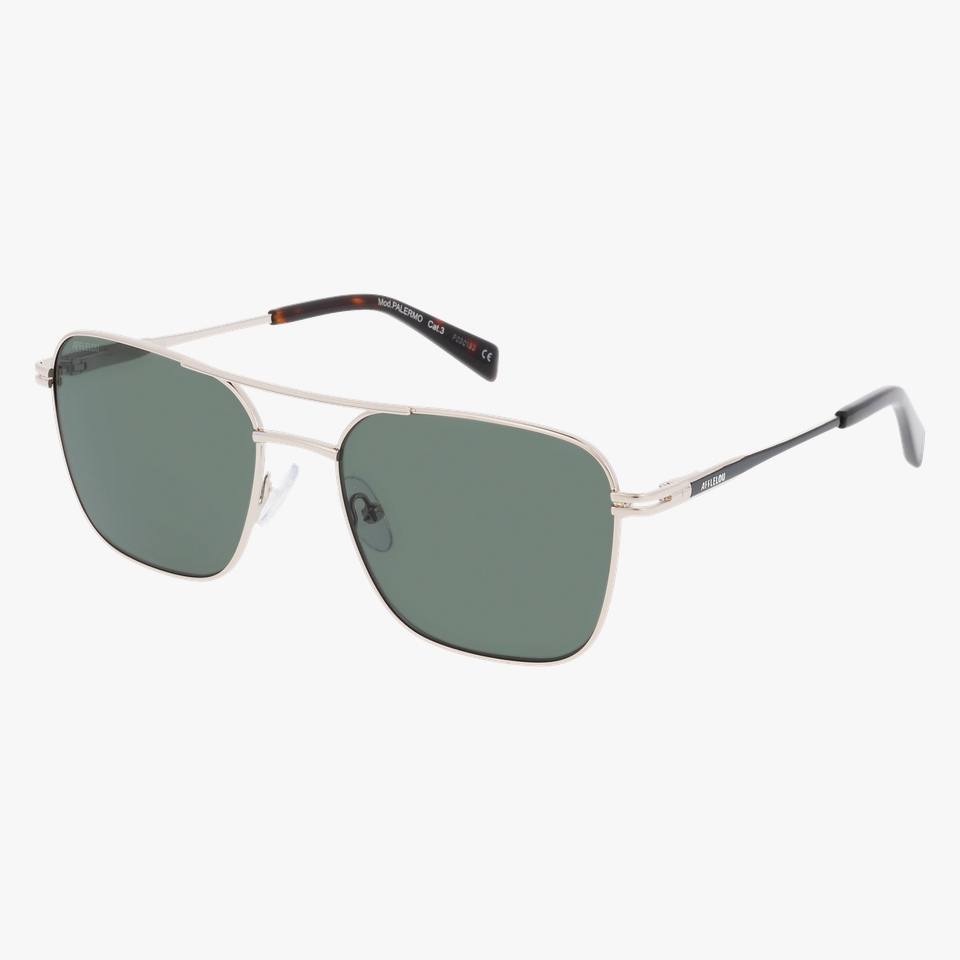 Lunettes de soleil homme PALERMO dorée - Vue de face
