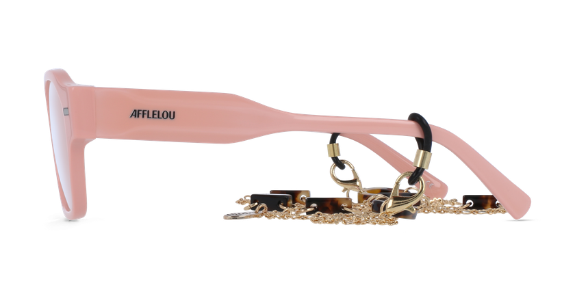 Lunettes de vue femme CARACTÈRES AUTHENTIQUE rose/dorée - Vue de face