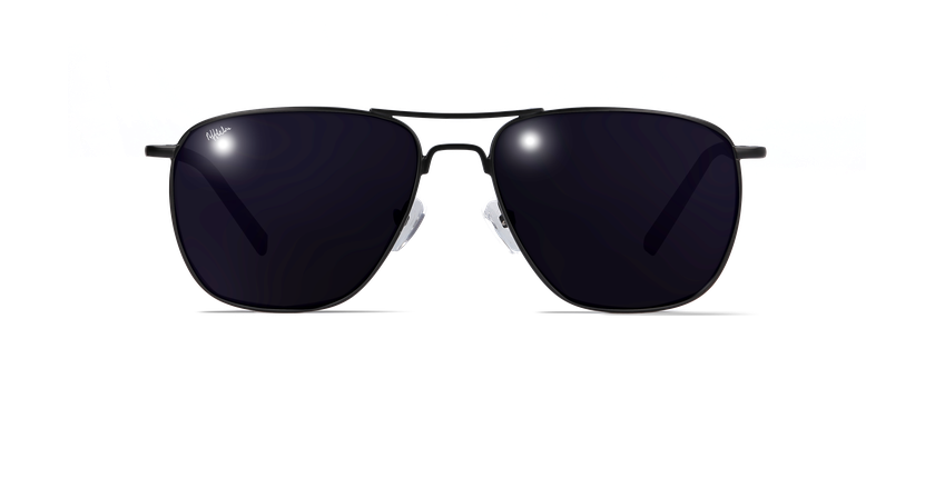 LUNETTES DE SOLEIL homme JOHN noir/noir mat - Vue de face