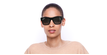 LUNETTES DE SOLEIL femme BA5003S noir - Vue de face