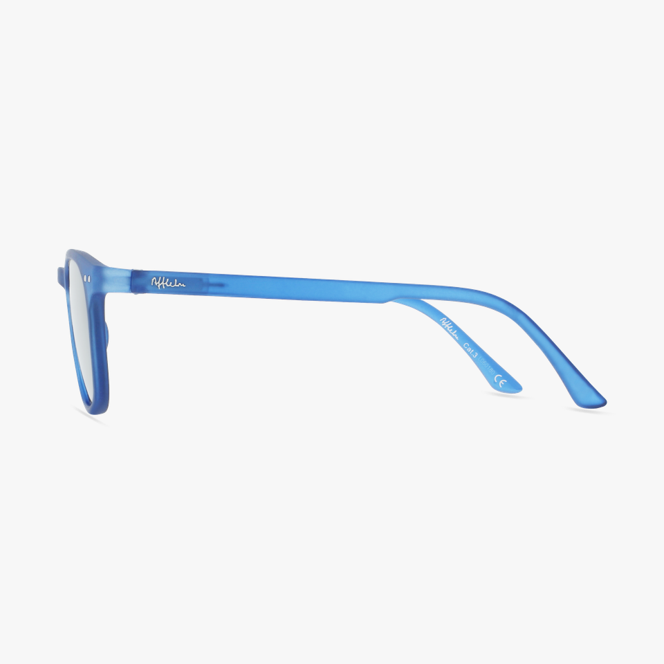 Lunettes de soleil enfant VALME bleu/bleu foncé mat - Vue de côté