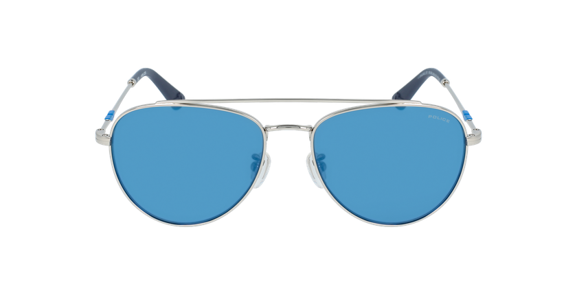 LUNETTES DE SOLEIL homme SPL995 argenté - Vue de face