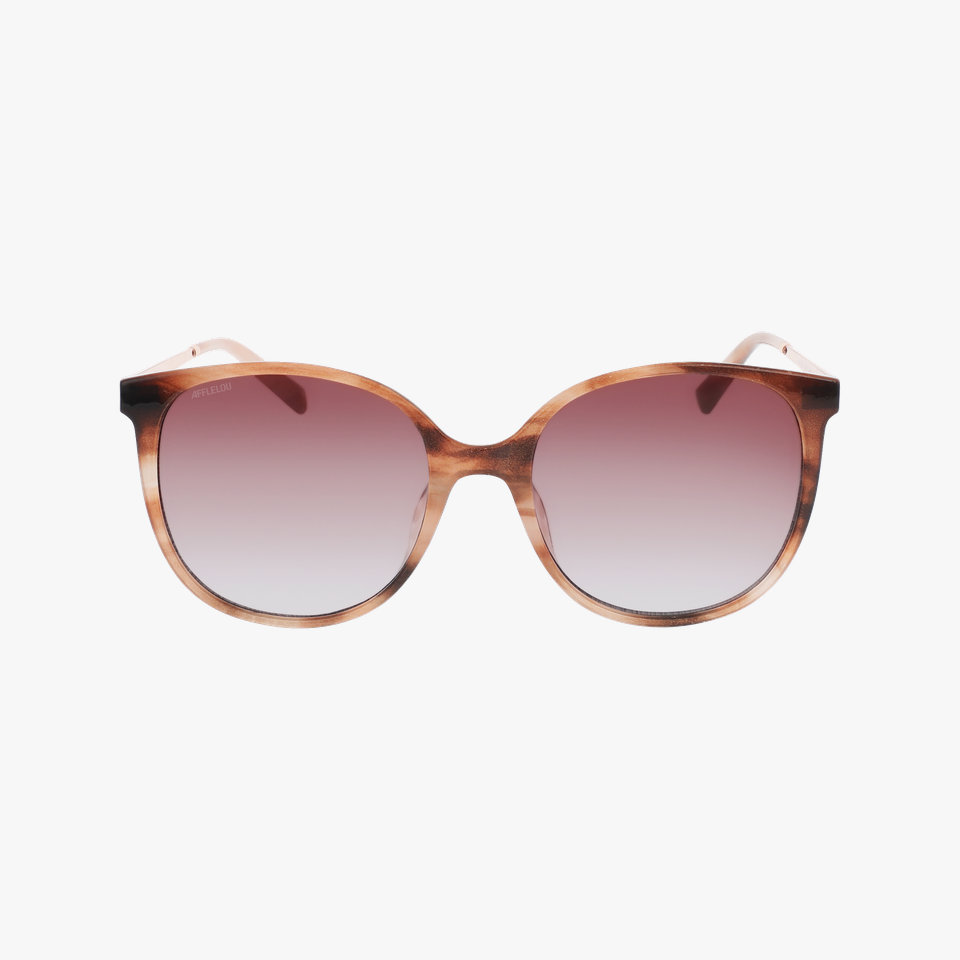 Lunettes de soleil femme KARIA marron/noir - Vue de face