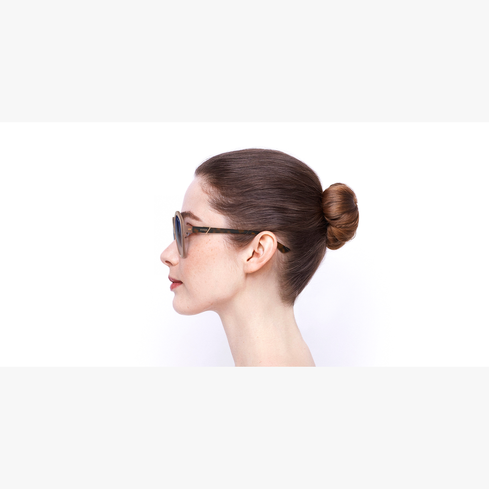 Lunettes de soleil femme GU7813 72W rose - Vue de côté